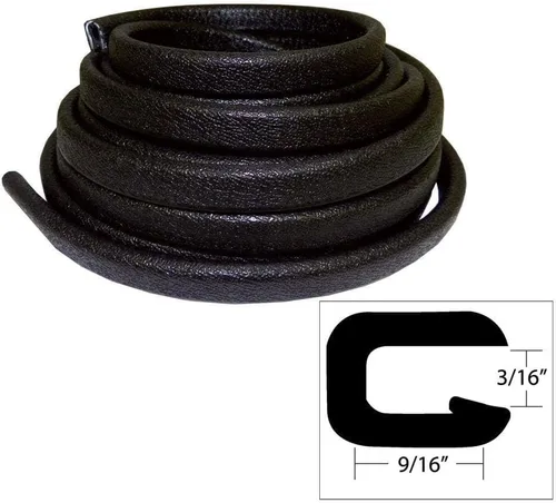 Miniatura 2 de TACO Metals Taco Marine V30-1005B25-1 Flex Trim - 9/16" x 25' con apertura de 5/32", negro, estándar