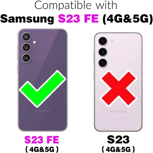 Miniatura 2 de Asuwish Funda de teléfono para Samsung Galaxy S23 FE 5G con protector de pantalla de vidrio templado y tarjetero con soporte para tarjetero, soporte