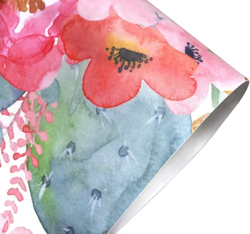 Miniatura 7 de Papel tapiz autoadhesivo para despegar y pegar, diseño de cactus floral, color rosa, azul marino, vinilo autoadhesivo para niñas, mujeres