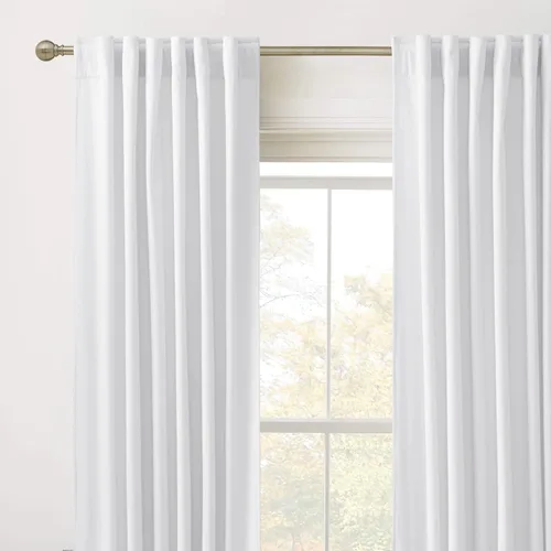 Miniatura 2 de RYB HOME - Cortinas de terciopelo blanco, suaves y modernas, con pestaña trasera y bolsillo para cortinero, para dormitorio, sala, comedor, 52