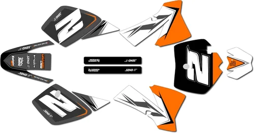 Miniatura 6 de Graphics Kit for KTM 50SX Mini SX50 (2002-2008) Razor Series Cyan 9 Mil - Easy Go - Dirt Pit Bike Motorcycle Stickers, Dirtbike Racing Automotive
