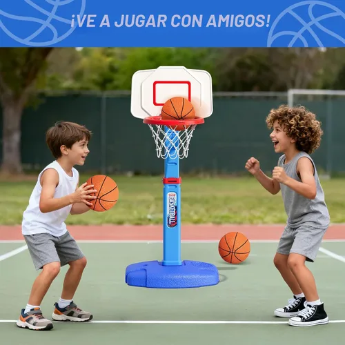 Miniatura 6 de HYES Aro de Baloncesto para Niños Pequeños, Aro de Baloncesto Interior de Altura Ajustable para Niños de 1 a 3 Años, Mini Canasta de Baloncesto