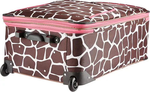 Miniatura 4 de Rockland Vara Softside - Juego de equipaje vertical de 3 piezas, Rosado Giraffe, Vara Softside Juego de equipaje vertical de 3 piezas