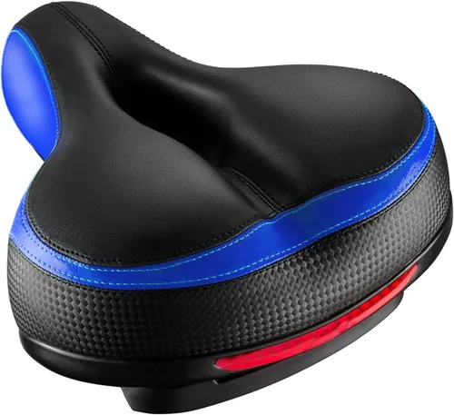 Miniatura 9 de Asiento de bicicleta, asiento de bicicleta más cómodo, doble absorción de golpes, espuma viscoelástica, impermeable, silla de montar de bicicleta