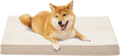 Miniatura 23 de WATANIYA PET Cama grande de espuma viscoelástica para perros, cama ortopédica para perros con espuma de gel refrescante, forro impermeable y funda