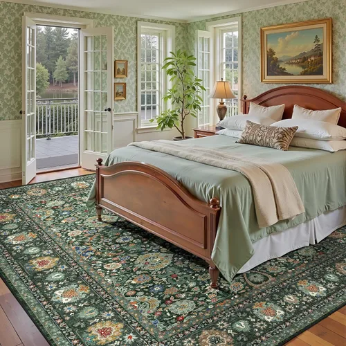 Miniatura 32 de Alfombras de área de 5 x 8 pies para dormitorio, alfombra lavable de 5 x 8, alfombra vintage grande, antideslizante, alfombra bohemia para sala