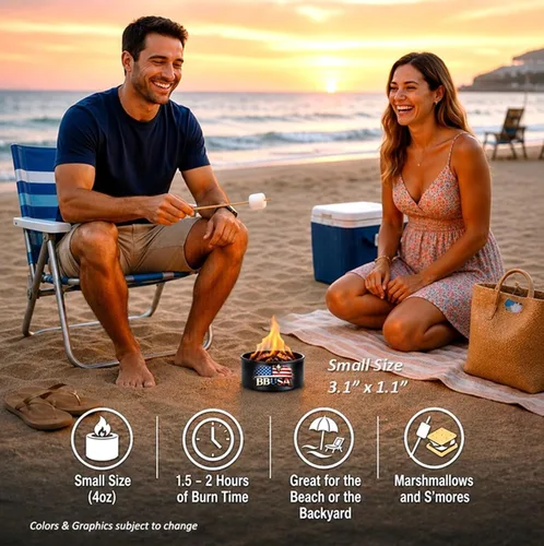 Miniatura 5 de Campfire in a Can - Made in USA - Portable Mini Fire Pit for Marshmallows & S’Mores - Hiking, Backpacking, Hunting, Fishing & Camping - Tactical