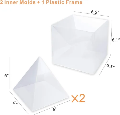 Miniatura 6 de LET'S RESIN Moldes piramidales para resina, moldes grandes de pirámide de silicona, moldes de resina de silicona para regalos conmemorativos