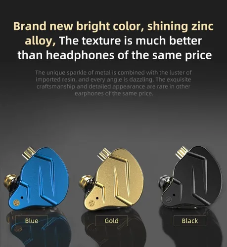 Miniatura 10 de KZ ZSN Pro X - Auriculares intraurales de monitor 1BA 1DD, auriculares con cable HiFi, para deportes, videojuegos, compatibles con teléfono, PC