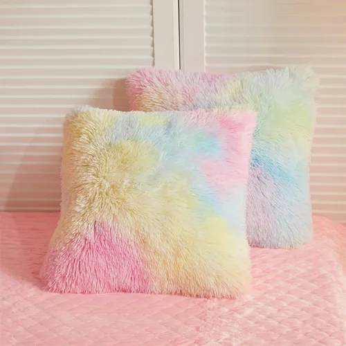 Miniatura 45 de LIFEREVO Paquete de 2 fundas de almohada de piel sintética esponjosa, fundas de almohada cuadradas de 18 x 18 pulgadas, fundas de almohada Blanco