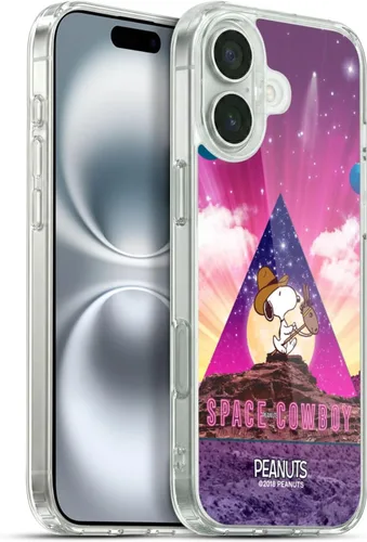 Miniatura 123 de Head Case Designs Funda de gel con licencia oficial de Peanuts Nebula Cactus Needles Snoopy Space Cowboy [protección de grado militar] compatible