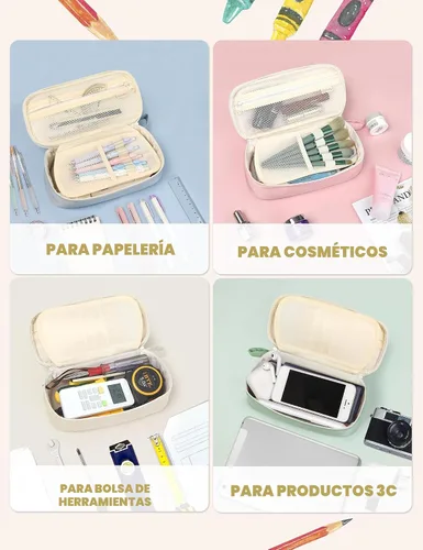 Miniatura 7 de Estuche Lindo para Lápices SUNEE, Funda Estética para Bolígrafos, Bolsa Grande para Lápices de Color con Cremallera, Almacenamiento y Organizador