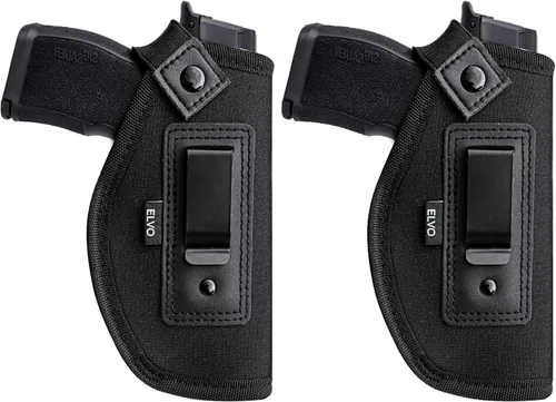 Miniatura 10 de Paquete de 2 fundas universales IWB para pistola para porte oculto, fundas para pistolas dentro de la cintura, se adapta a todas las armas de fuego