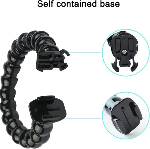 Miniatura 3 de FiTSTILL Soporte de Abrazadera Flexible Jaws con Cuello de Ganso Ajustable de 19 Secciones Compatible con Go Pro Hero