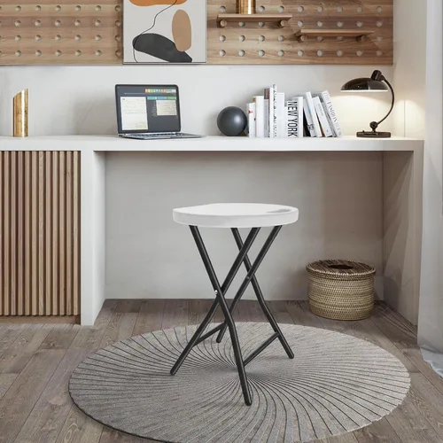 Miniatura 2 de TAVR Furniture Silla Plegable Portátil con Asa, Taburete Plegable Redondo de Servicio Pesado con Capacidad de 500 Libras para Adultos, Taburete