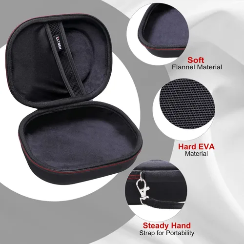 Miniatura 8 de LTGEM - Funda rígida para auriculares JBL, color gris y negro