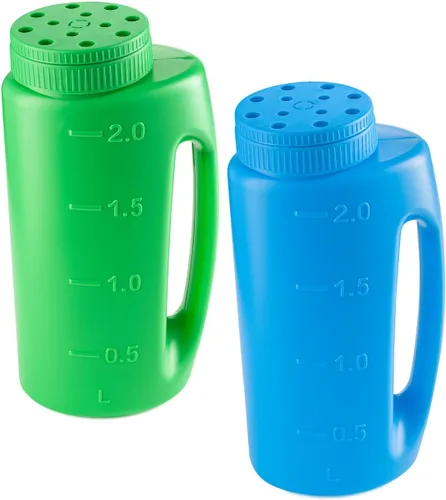 Miniatura 4 de Superio Esparcidor de semillas para césped, agitador manual de 2L, dispensador para semillas, derretimiento de nieve y hielo, sal, repelentes