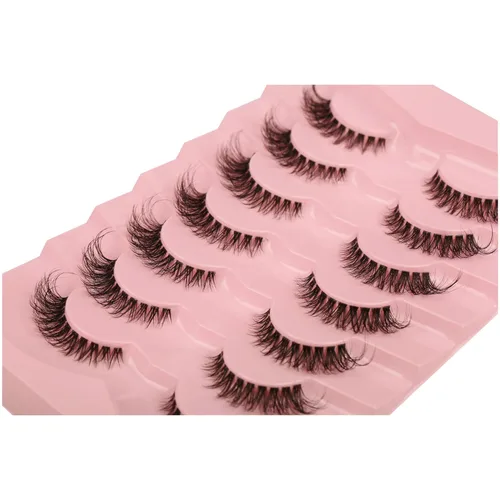 Miniatura 6 de Pestañas de ojo de gato, pestañas postizas de aspecto natural wispy, pestañas de banda transparente con aspecto de extensión de ojo de zorro