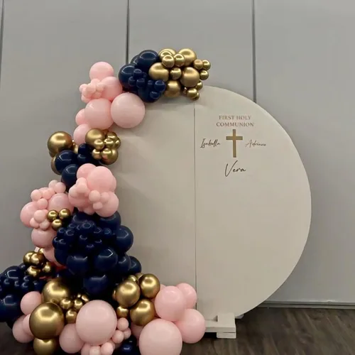 Miniatura 4 de Kit de arco de globos de color negro, rosa y dorado, 134 piezas de 18/12/10/5 pulgadas, guirnalda de globos dorados de chorme negro pastel rosa