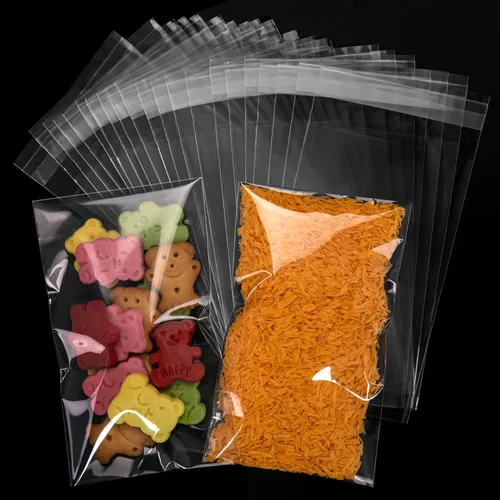 Miniatura 9 de 240 bolsas de celofán transparentes de 4 x 6 pulgadas, bolsas de celofán resellables para embalaje de golosinas, dulces, almacenamiento de pequeñas
