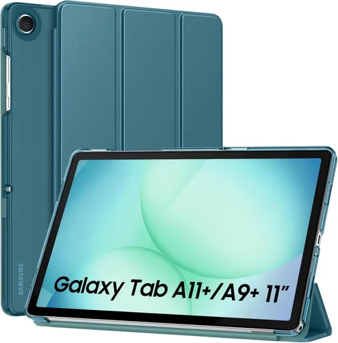 Miniatura 33 de MoKo Funda para Galaxy Tab A9+/A9 Plus de 11 pulgadas 2023, Funda Protectora Inteligente Delgada con Soporte y Carcasa Trasera Translúcida de PC
