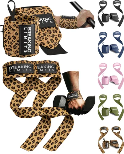 Miniatura 12 de Correas de gimnasio Breaking Limits Correas de levantamiento de peso para muñecas Paquete – Correas de levantamiento para entrenamiento
