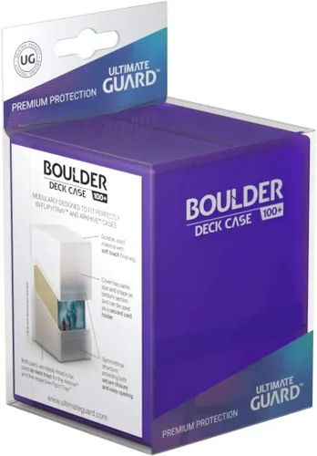 Miniatura 5 de Ultimate Guard Boulder 80+ Classic, estuche para mazo para 80 tarjetas TCG de doble funda, rodonita, almacenamiento seguro y duradero