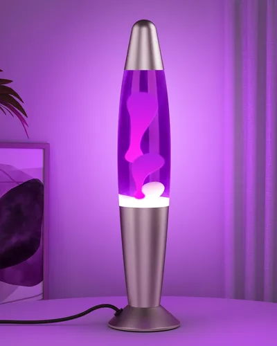 Miniatura 10 de Lámpara de movimiento LED azul para adultos y niños, lámparas de movimiento líquido con flujos de cera blanca, luz nocturna para decoración