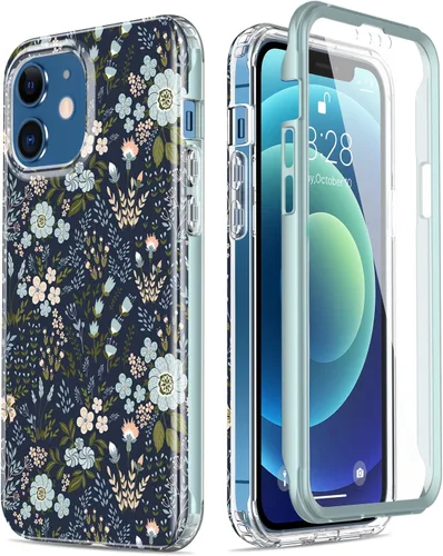 Miniatura 8 de Esdot Funda compatible con iPhone 12, iPhone 12 Pro con protector de pantalla integrado, con diseño de moda para mujeres y niñas, funda protectora