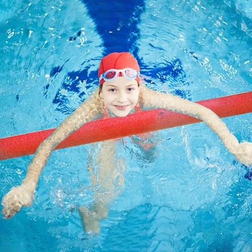 Miniatura 7 de Fideos flotantes de espuma para piscina de 60 pulgadas, fideos de piscina de espuma hueca, fideos gruesos para flotar en la piscina de natación, Rojo
