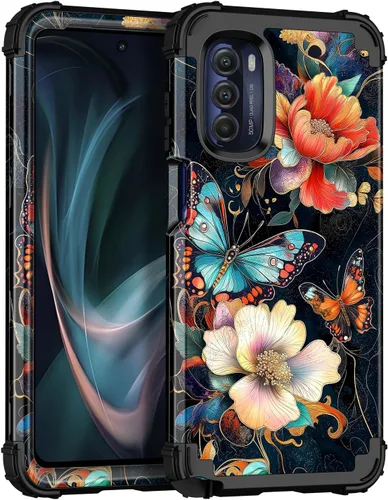 Miniatura 35 de Miqala Funda para Moto G Play 5G 2024, que brilla en la oscuridad, tres capas, resistente, a prueba de golpes, protección de cuerpo completo