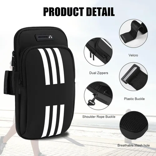 Miniatura 4 de Soporte para teléfono para correr, brazalete, bolso cruzado para teléfono celular, para mujeres, hombres, niños, iPhone 17, 16, 15, 14, 13, 12, 11