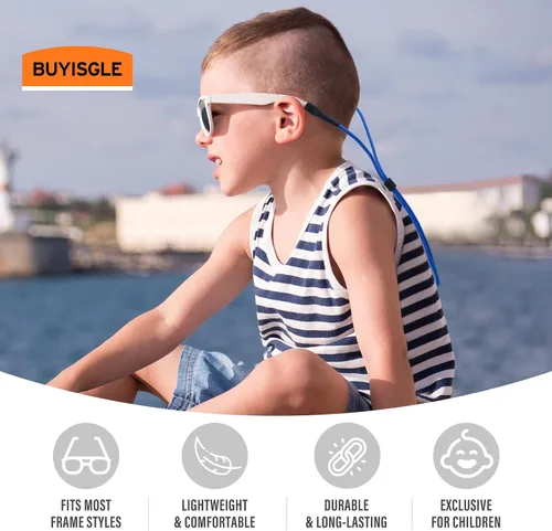 Miniatura 4 de Buyisgle Correa para Gafas de Niños 4 PCS - Cordones de Correas para Gafas de Sol para Niños Pequeños y Niñas - Soportes para Anteojos Alrededor