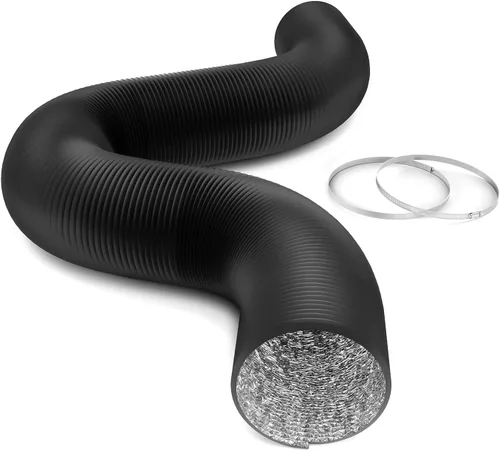 Miniatura 21 de iPower Manguera de ventilación flexible de conducto de aluminio de 3 pulgadas y 8 pies con protección de 4 capas para secadora para calefacción