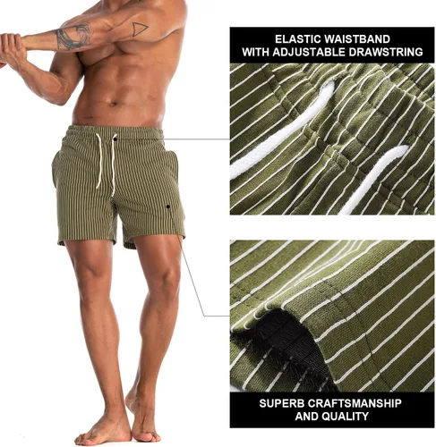 Miniatura 2 de FIROTTII Pantalones cortos de entrenamiento para hombre, entrepierna de 5 pulgadas, pantalones cortos deportivos casuales para hombre