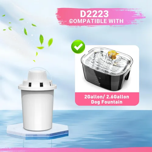 Miniatura 4 de Filtros de repuesto para fuente PETDOTT para perros, filtro de agua, para fuente de mascotas de acero inoxidable para perros grandes, filtración