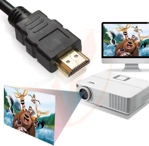 Miniatura 4 de Cable HDMI trenzado - Listo para HDMI HD - Conectores chapados en oro - Canal de retorno Ethernet/Audio - Video 1080p, 3D para PC TV HDTV NEGRO