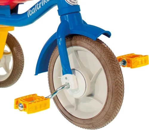 Miniatura 3 de Italtrike Triciclo Transporter Classic para exteriores con cesta para niños pequeños y niños, ingeniería superior, fuerte y duradero, asiento