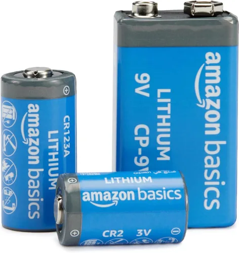 Miniatura 5 de Amazon Basics Paquete de 2 baterías de litio de alto rendimiento de 9 voltios, 10 años de vida útil, energía duradera, uso al aire libre, rango