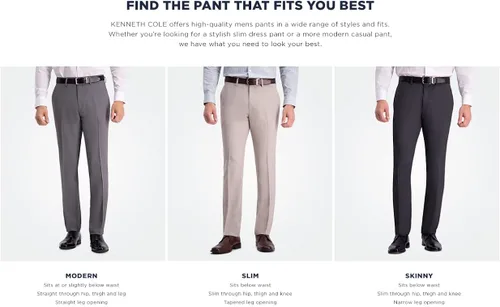 Miniatura 6 de Kenneth Cole Men's Slim Fit Moisture-Wicking Dress Pant
