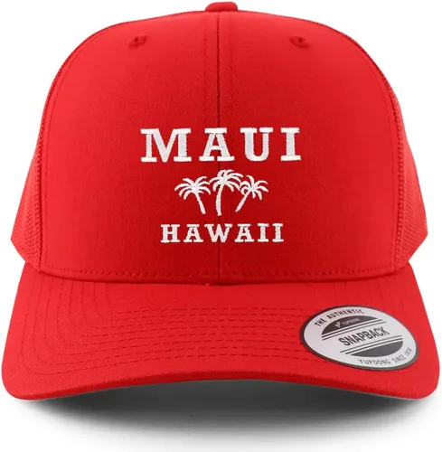 Miniatura 5 de Trendy Apparel Shop Maui Hawaii - Gorra de malla retro bordada con palmera