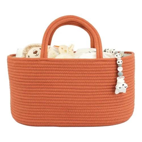 XUANGUO Organizador Grande de Pañales para Bebé con Cuerda para Niña o Niño, Cesta de Almacenamiento para Guardería, Porta pañales Portátil, Bolsa