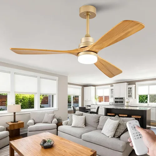 Miniatura 18 de Ventiladores de techo negros de 42 pulgadas con luces y control remoto, luz LED regulable, motor de CC silencioso reversible, función de memoria