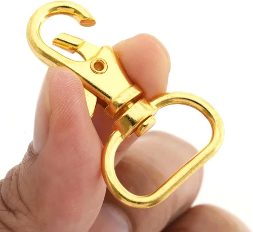 Miniatura 7 de CRAFTMEMORE Ganchos de presión de gatillo de 3/4 de pulgada, clásicos giratorios de langosta con cierre de pinza para bolso, 20 unidades, CSPS Dorado