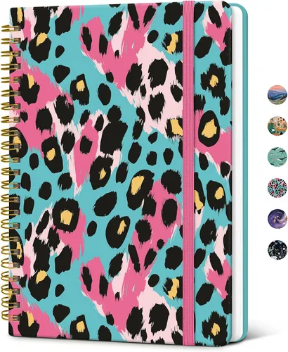 Miniatura 28 de Taja Cuaderno de Diario en Espiral con Líneas para Mujeres, A5 Lindo Cuaderno de Tapa Dura con Rayas Universitarias para Trabajo y Toma de Notas