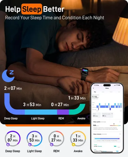 Miniatura 4 de Relojes inteligentes para mujeres y hombres, 2025 reloj inteligente de 1.85" Alexa, rastreador de fitness compatible con Smart Watch para Android