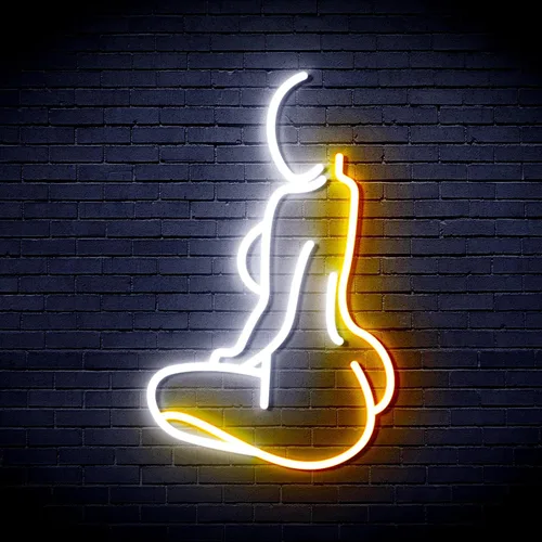 Miniatura 24 de ADVPRO Señora Back Shape Flex Silicone LED Neon Sign - Azul - st16s32-fnu0267-b