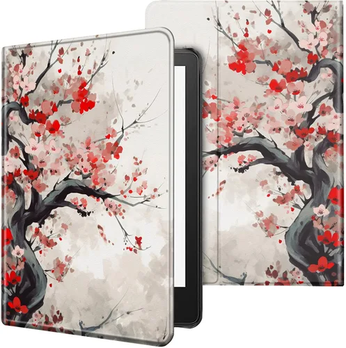 Miniatura 32 de Funda para tablet Kindle Fire 7 2019/2017 lanzamiento 9ª/7ª generación 7 pulgadas, ligera, protectora de piel sintética, cubierta inteligente
