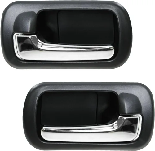 Miniatura 4 de TRQ Juego de 2 manijas de puerta interior trasera cromada y cachemira para Chevy GMC