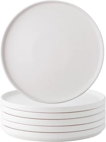 Miniatura 12 de AmorArc Juego de Platos de Cerámica para Cena y Ensalada, Set de 4, Juego de Platos de 8.5 Pulgadas con Esmalte Mate Reactivo, Postre, Ensalada